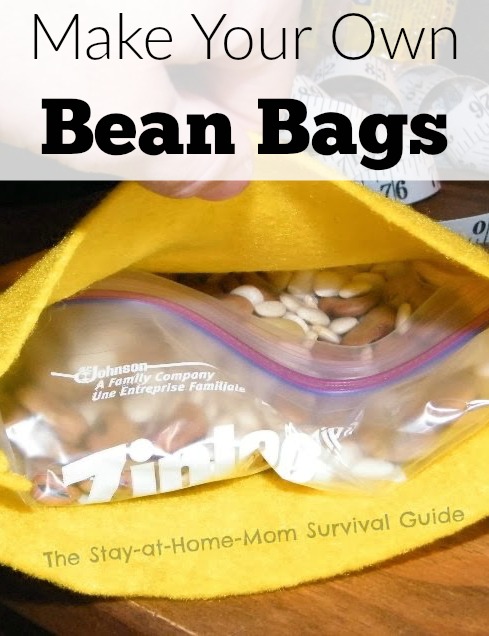 Make your own bean bags! So easy to sew and stuff DIY bean bags for the kids to play with indoors. These have lasted years! 