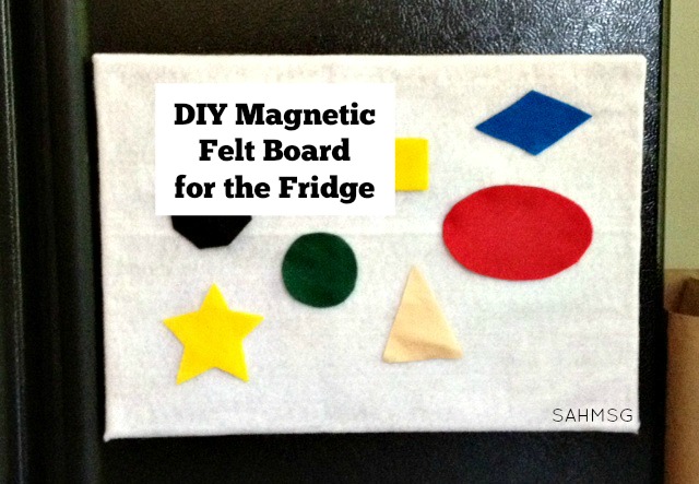 DIY Magnetic Felt Board for the Fridge