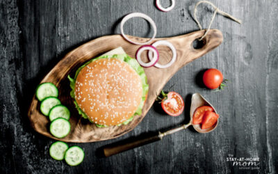 Blue Burgers with Balsamic Glazed Mushrooms PLUS Apple Balsamic Potato Salad