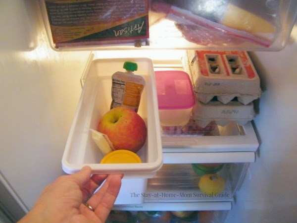 Set up this simple snack station fridge snack box for kids for Summer vacation. No more hearing, "Mom, I'm hungry!" Kids can serve themselves with the foods you have stocked.