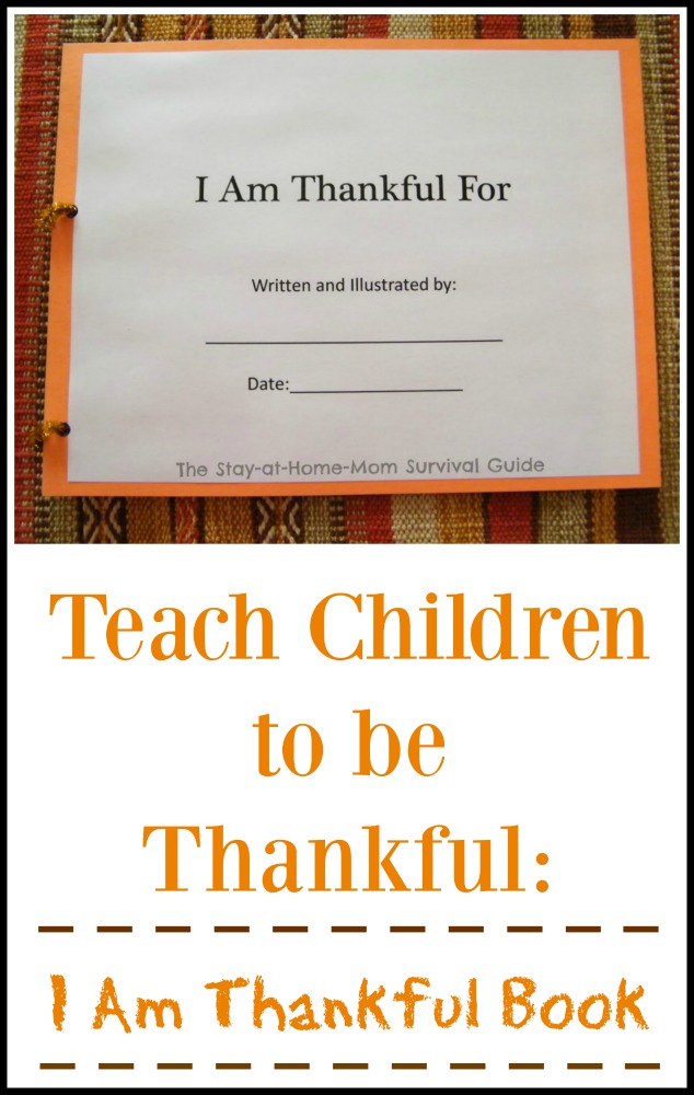 I Am Thankful for book for children to make. A simple Thanksgiving activity for kids to encourage being thankful.