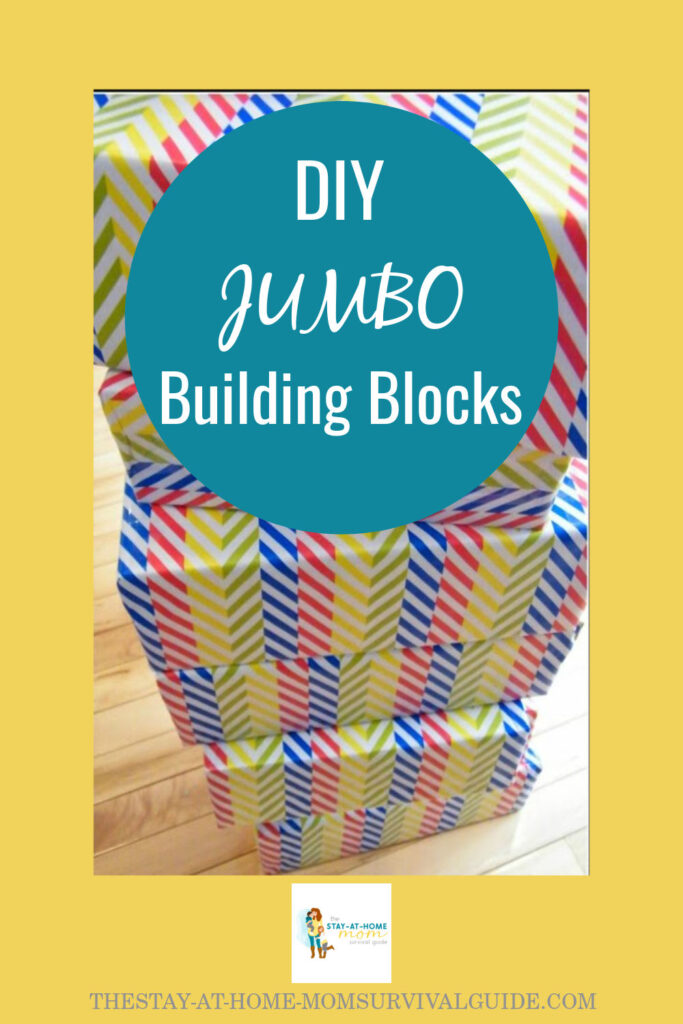 Stack of jumbo building blocks. DIY your own set. 