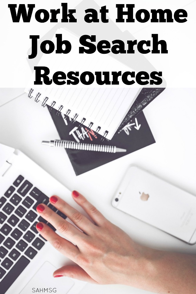 Work at home job search resource list for moms and parents looking to work at home to maximize the time with their children and maintain their career.