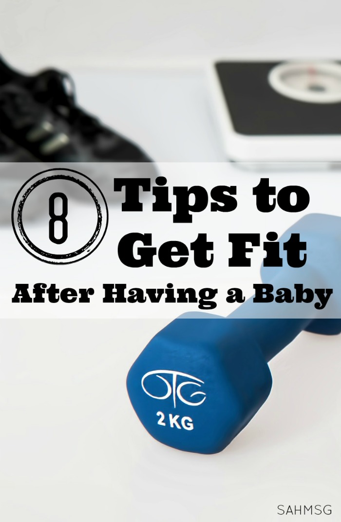 Tips for fitting in exercise and losing weight after having a baby-in a healthy and reasonable way. Simple exercise ideas for busy moms.
