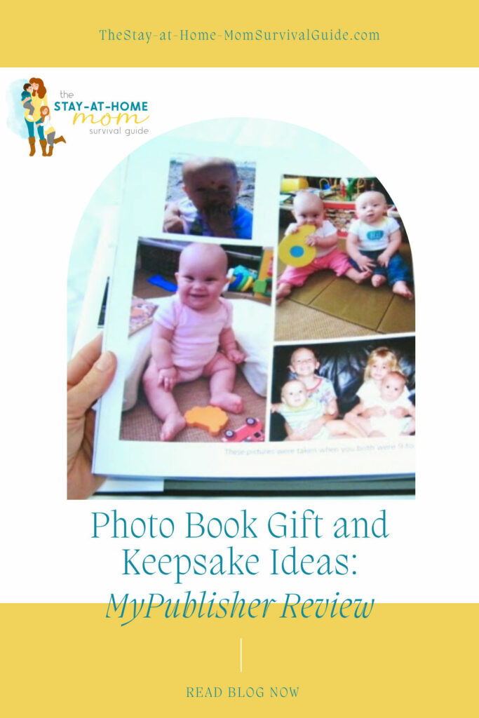 Images of a personalized photo book made with MyPublisher at Shutterfly. Text reads photo book gift and keepsake ideas.