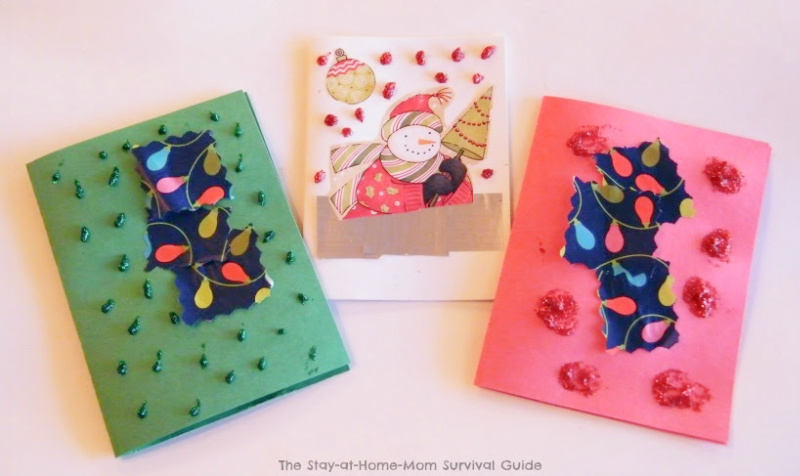 Homemade Thank You Notes Using Gift Wrap Scraps