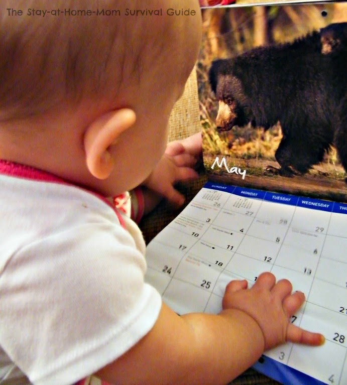 Use a calendar for learning numbers and the images for a fun activity for multiple age groups.