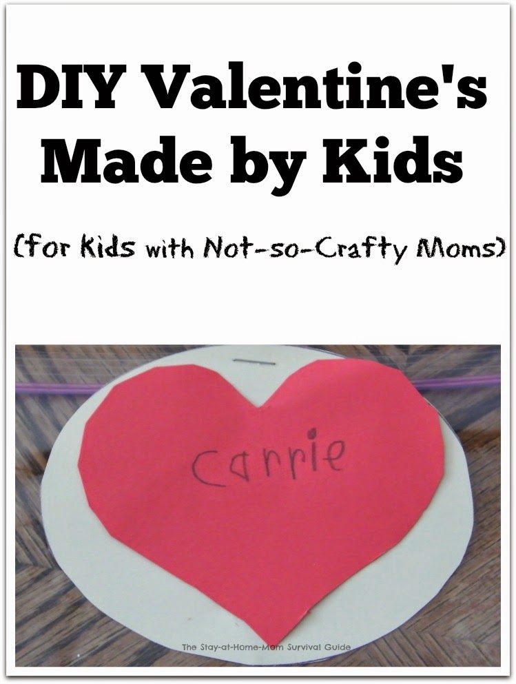 Are you not a very crafty mom? Or looking for a really simple homemade Valentine idea? This will work!