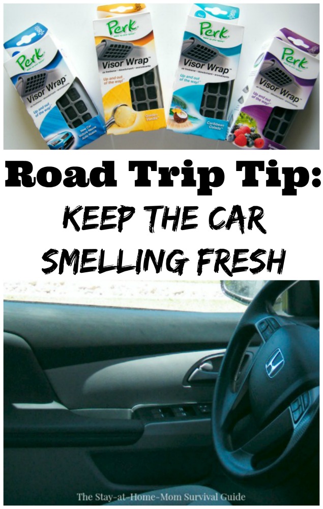 Road trips with kids can lead to strange smells! Keep the miles in the car more pleasant with this road trip tip to keep the car smelling fresh.