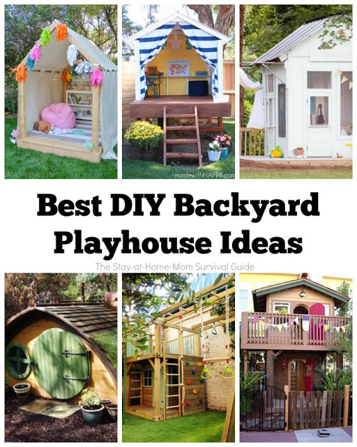 These are 6 of the most creative DIY playhouse ideas for the backyard! Kids will beg to play outside when they have these fun spaces for play and relaxing outside this Summer. A great resource!