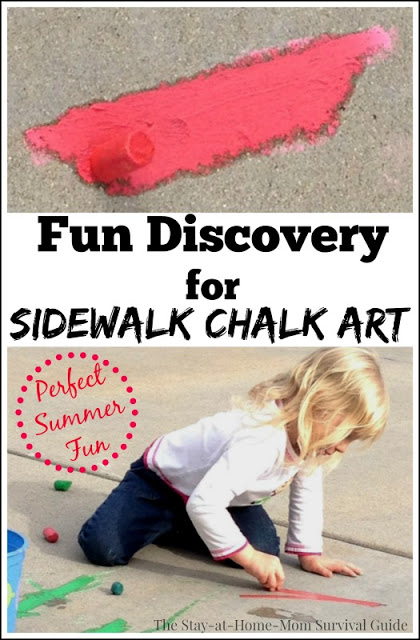 We thought our sidewalk chalk was ruined, but discovered this fun way to create vibrant chalk art outdoors!