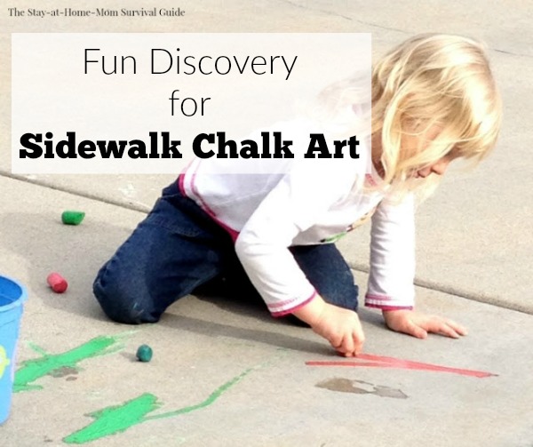 An accidental discovery led to some very vibrant sidewalk chalk art!