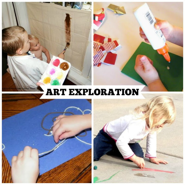 Activities for Preschool that teach art exploration skills. These are great preschool activities for at home learning.