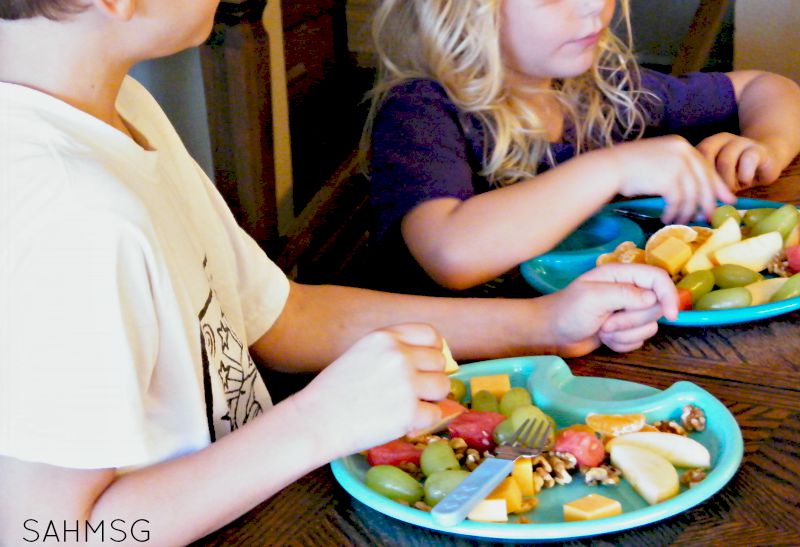 Number Salad counting activity and healthy snack for kids.
