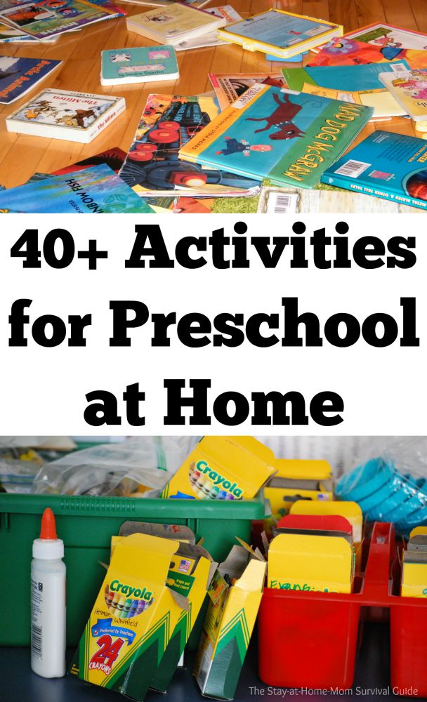 40+ preschool activities that can be used for preschool at home. I used them to teach my preschooler at home, and will be using them again this homeschool year.