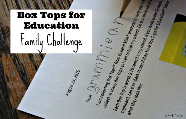 Challenge family to help collect Box Tops for your school with this free printable letter.