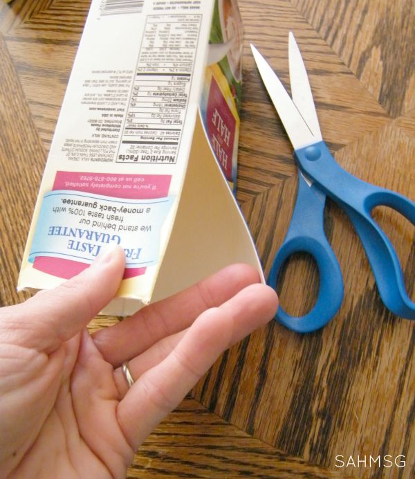 DIY Photo Blocks made from milk cartons. A fun and interesting DIY building block toy for infants and toddlers.