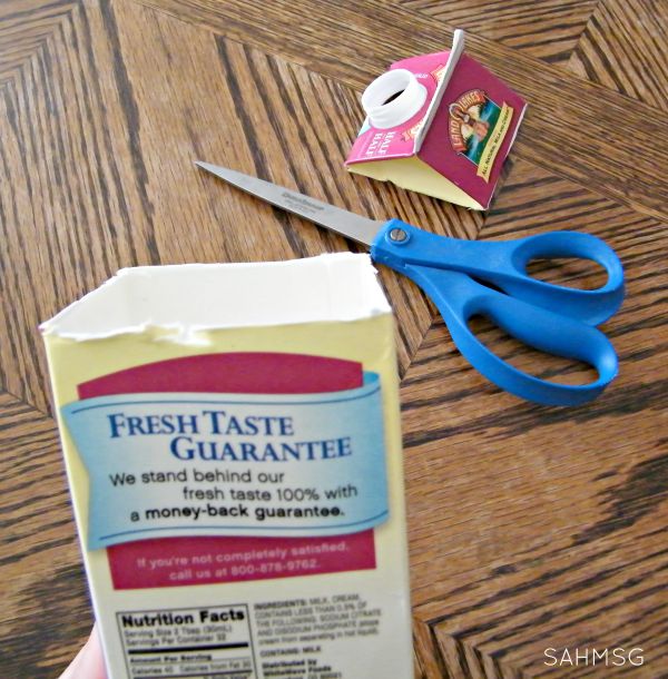DIY Photo Blocks made from milk cartons.