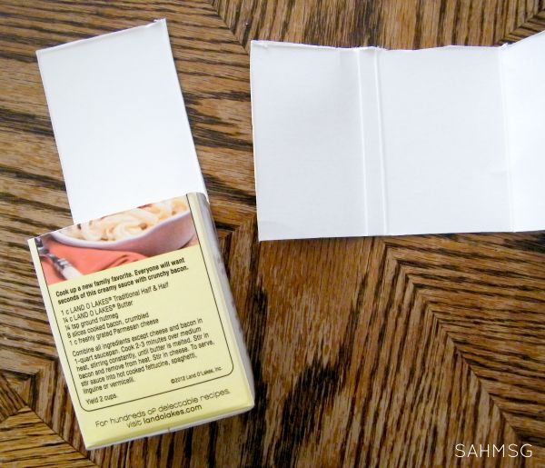DIY photo blocks made from quart-sized milk cartons.
