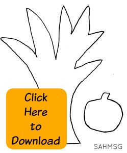 Free printable tree and apple pattern for Fall themed activities for toddlers and preschool.