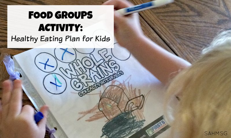 Food groups activity for kids to create a hands-on healthy eating plan with free printables from First 5 CA.
