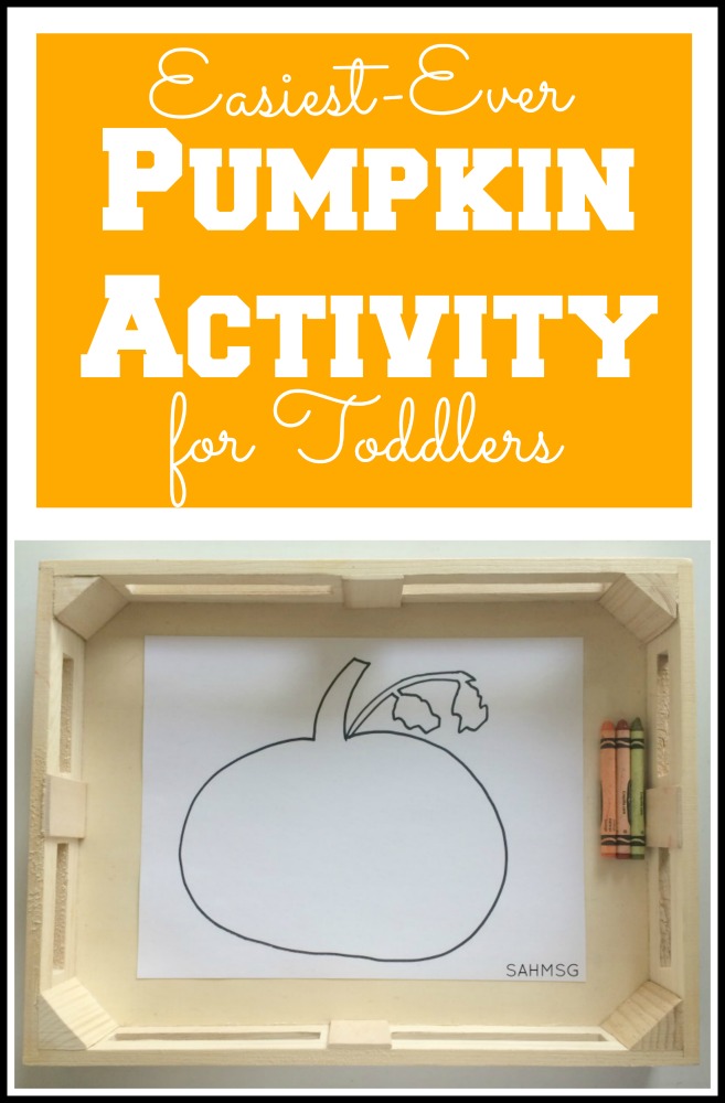 Got a toddler? This is the easiest pumpkin activity ever for toddlers! Great for preschool too.
