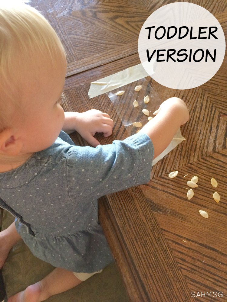 Adapting a fine motor activity for preschool into a toddler-safe version. This is such a simple way to take a preschool activity and try it with toddlers.