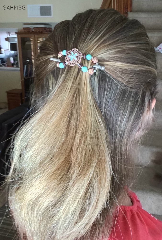 Lilla Rose flexi clip-an easy way to look put together as a mom.