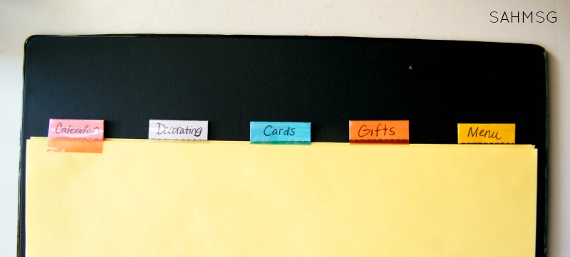 Holiday Planning Binder guide and ideas.