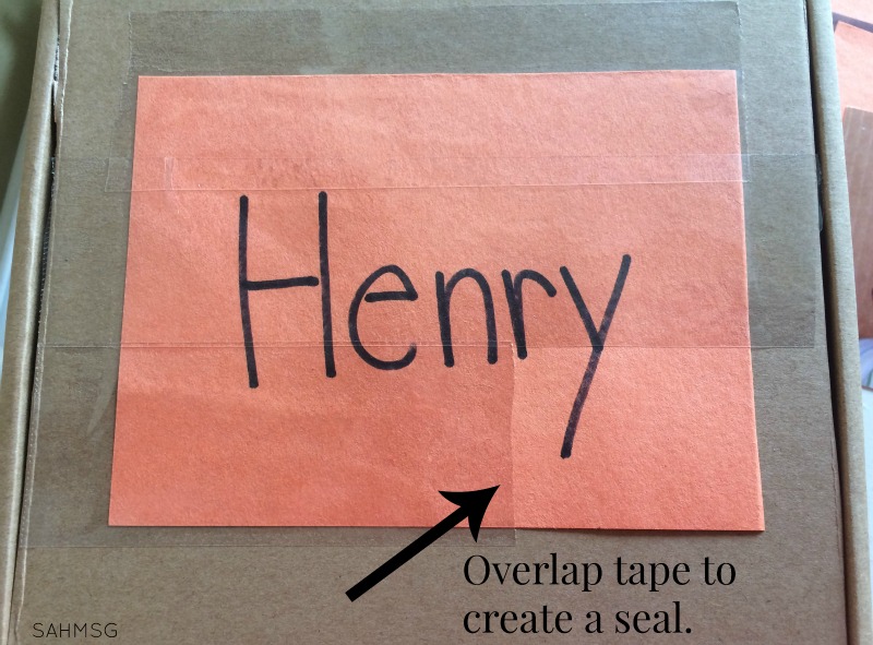 DIY toy for infants: A peek-a-boo box.