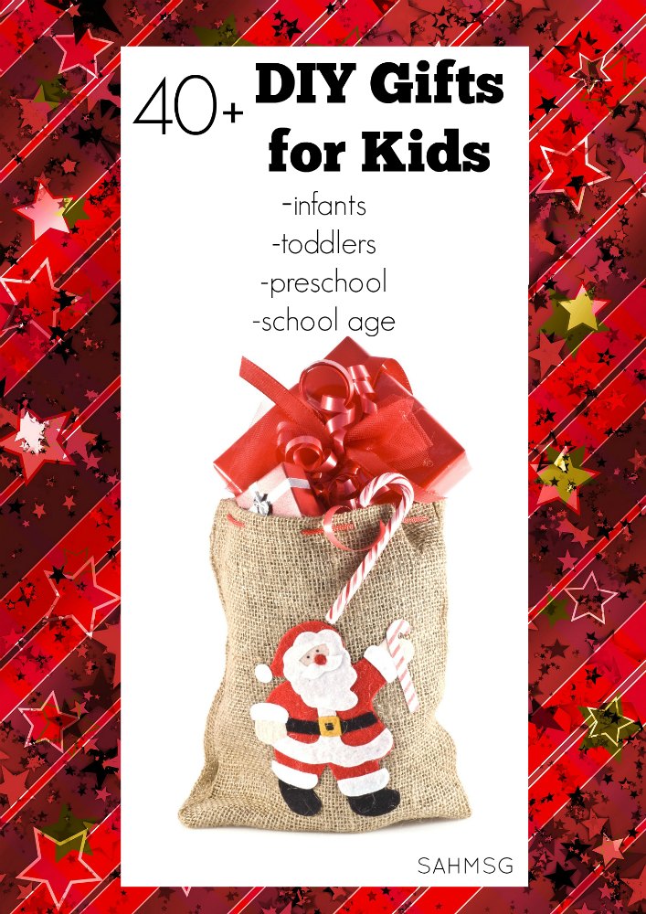 40+ DIY gift ideas from Kid Blogger Network bloggers that cover gifts for infants, toddlers, preschool, school age kids and stocking stuffers or classroom gift ideas.