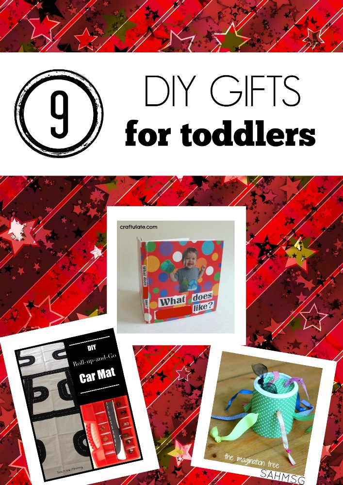 9 DIY gifts for toddlers. These DIY gift ideas for kids are perfect for little ones learning to move and explore their senses.