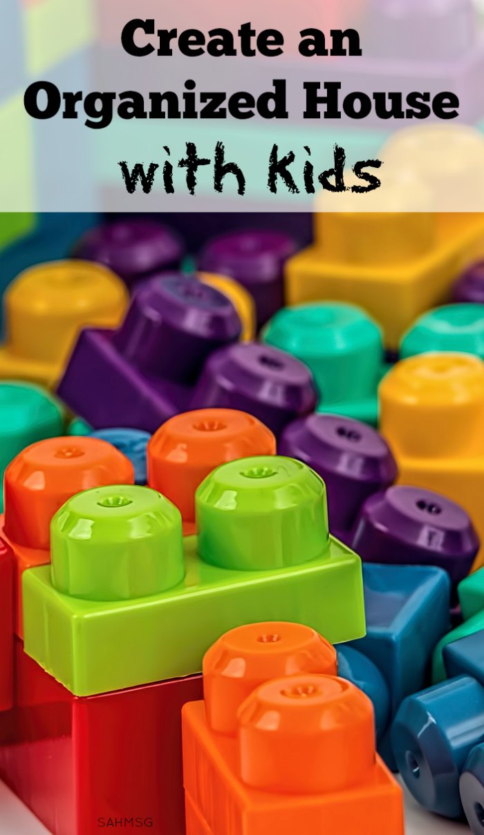 Create an organized house WITH kids with these 5 simple tips to take steps to reduce clutter and feel more productive as a mom.
