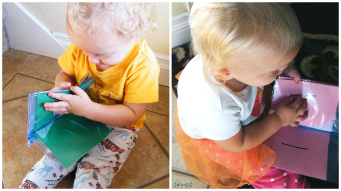 DIY books for babies and toddlers that teach name spelling, shapes, and numbers.
