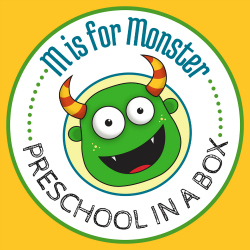Preschool leariing kits that cost as little as $12- M is for Monster Preschool in a Box Preschool Activities.