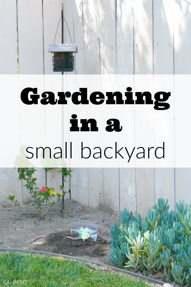 Gardening in a small backyard made simple with tips and tools..including ideas for simple DIY waterproof garden signs, and tips for gardening with kids. #ad