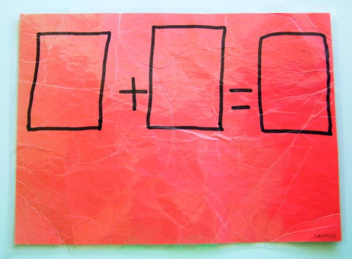 Explore addition with a hands-on addition busy bag for practicing addition concepts, counting and number identification for children in kindergarten or as young as preschool. Adaptations included for younger children.