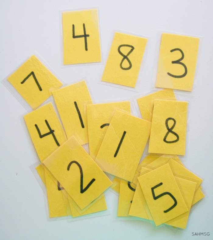 Explore addition with a hands-on addition busy bag for practicing addition concepts, counting and number identification for children in kindergarten or as young as preschool. Adaptations included for younger children.