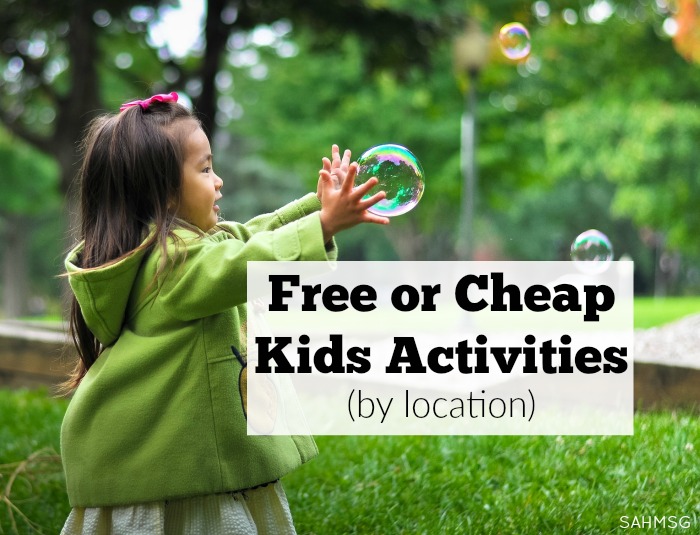 Grab some free or cheap kids activities by location to do in your area. This ongoing series shares great resources of free or inexpensive activities for kids in specific areas around the world. Have a great free or cheap activity for kids suggestion? Submit your ideas too!