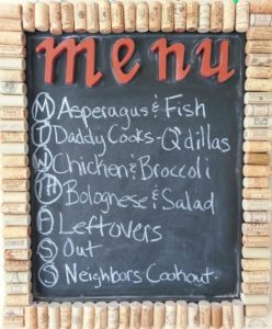Meal Planning Made Simple-steps to an organized dinner in the 3-part series "Destressing Dinner" Homemaking Tips Tuesdays on The Stay-at-Home Mom Survival Guide.