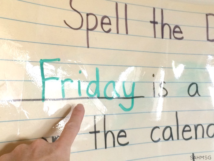 Calendar Time in Preschool at Home
