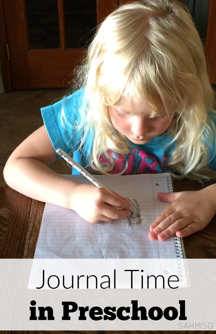 How to do journal time in preschool whether homeschool preschool or in a school.