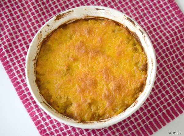 Pumpkin Turkey Mac and Cheese recipe. Great for using Thanksgiving leftovers.