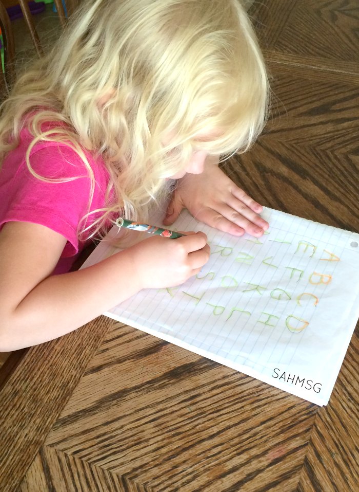 Introducing the alphabet to preschoolers. Preschool at home day 1.