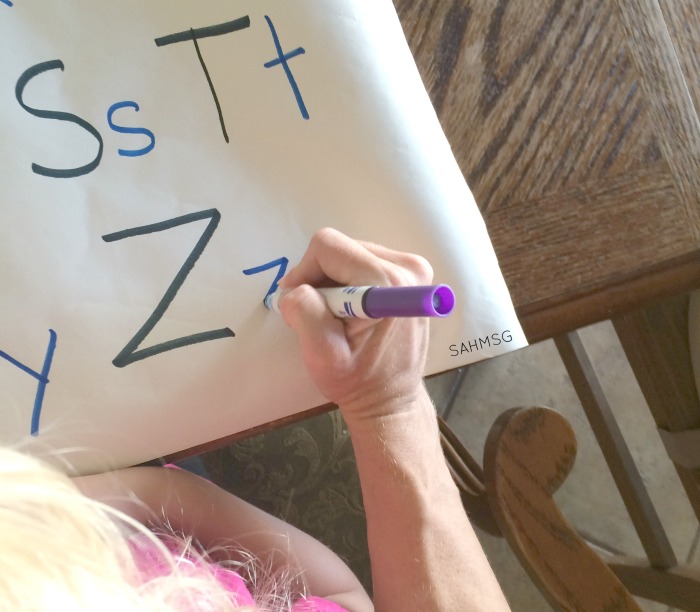 Introducing the alphabet to preschoolers. Preschool at home day 1.