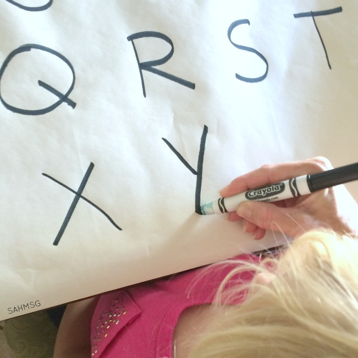 Introducing the alphabet to preschoolers. Preschool at home day 1.