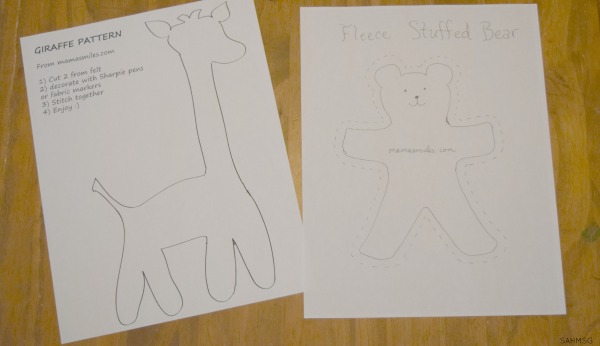 Teaching children to sew with a simple anf fun free printable sewing pattern and sewing project for kids.