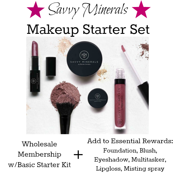 Toxin-free makeup starter kit! No nano particles or any synthetic ingredients. You will pamper your skin and avoid harmful toxic ingredients. Beautiful natural colors and coverage with Young Living Savvy Minerals.