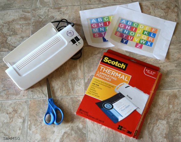 Fun ABC letter matching busy bag for preschool. Great preschool at home activity.