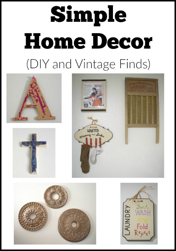 Simple Home decor - DIY and vintage finds to decorate your home on a budget.